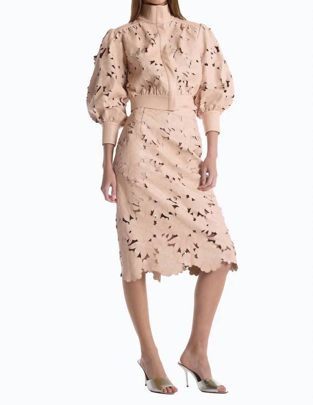 NEW CHRISTY LYNN women's maven skirt in blush